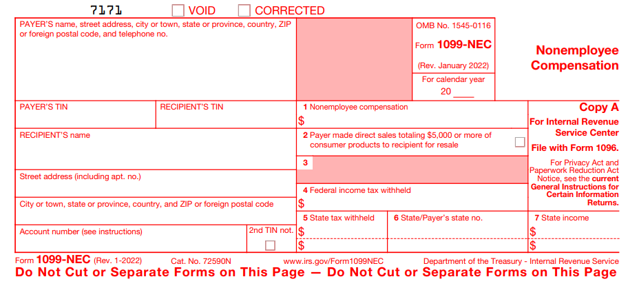 Form 1099 for Montana State
